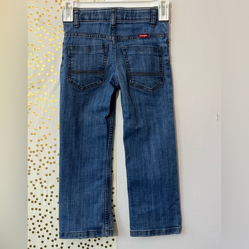 Wrangler Flex Blue Wash Toddler Boy Straight Leg Jeans size 5 - Picture 2 of 9